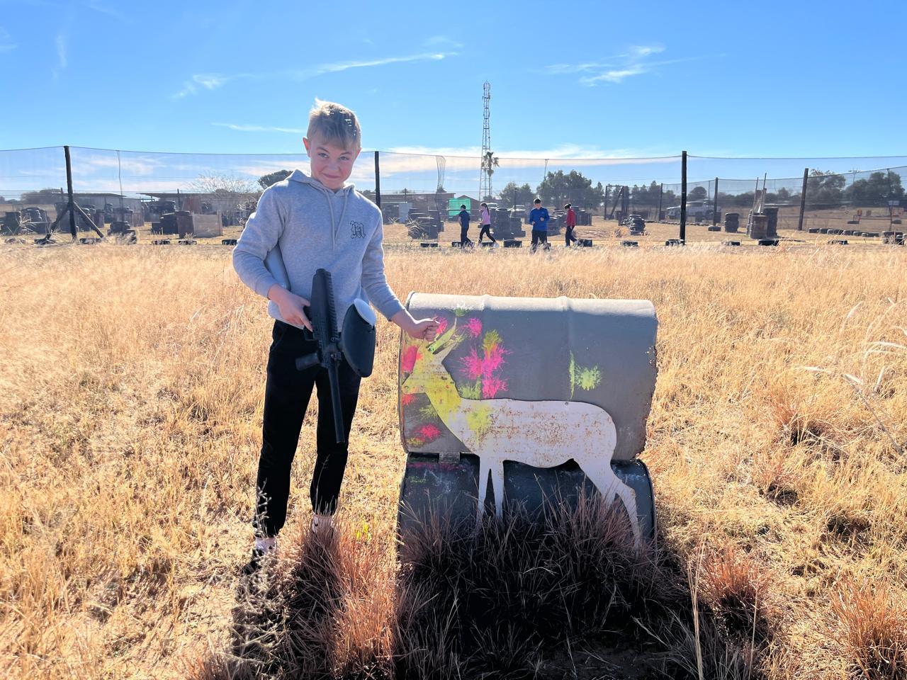 paintball field action